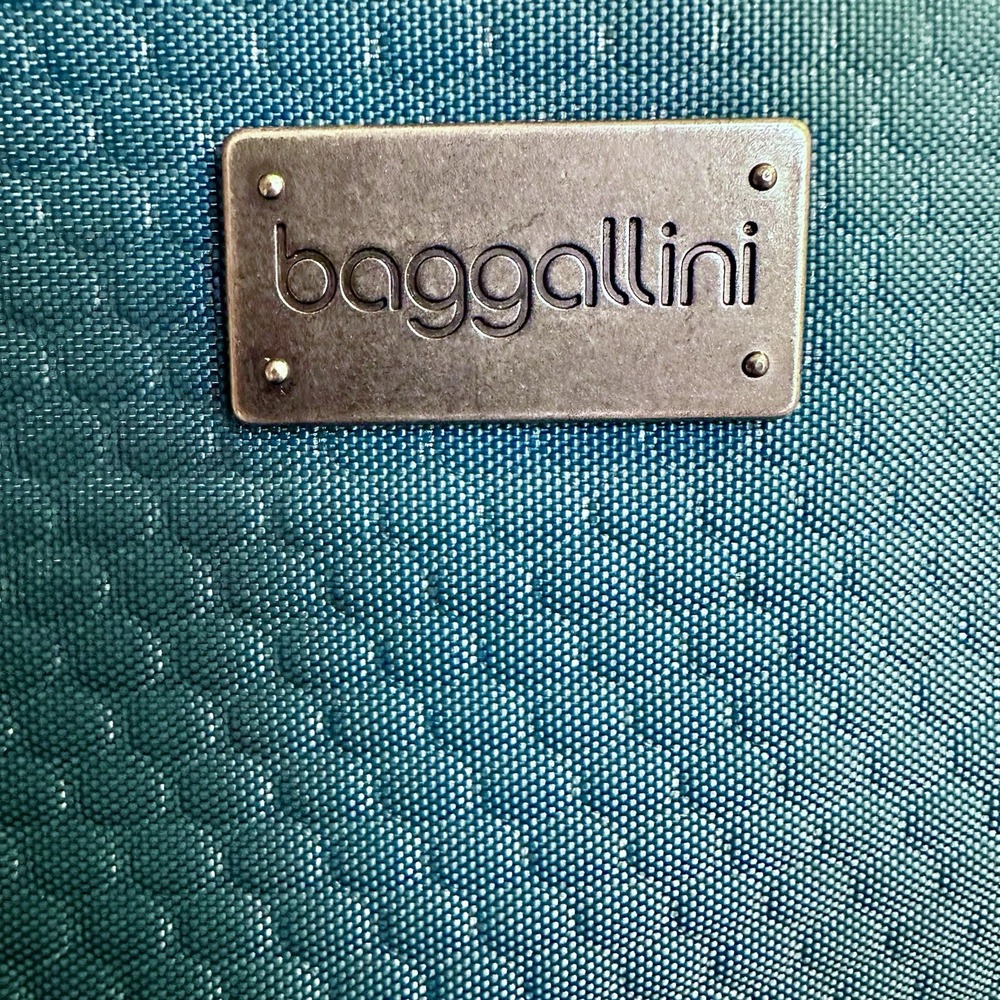BAGGALLINI Natalie Satchel Teal Embossed Convertible Crossbody Organizer Handbag - Picture 10 of 13